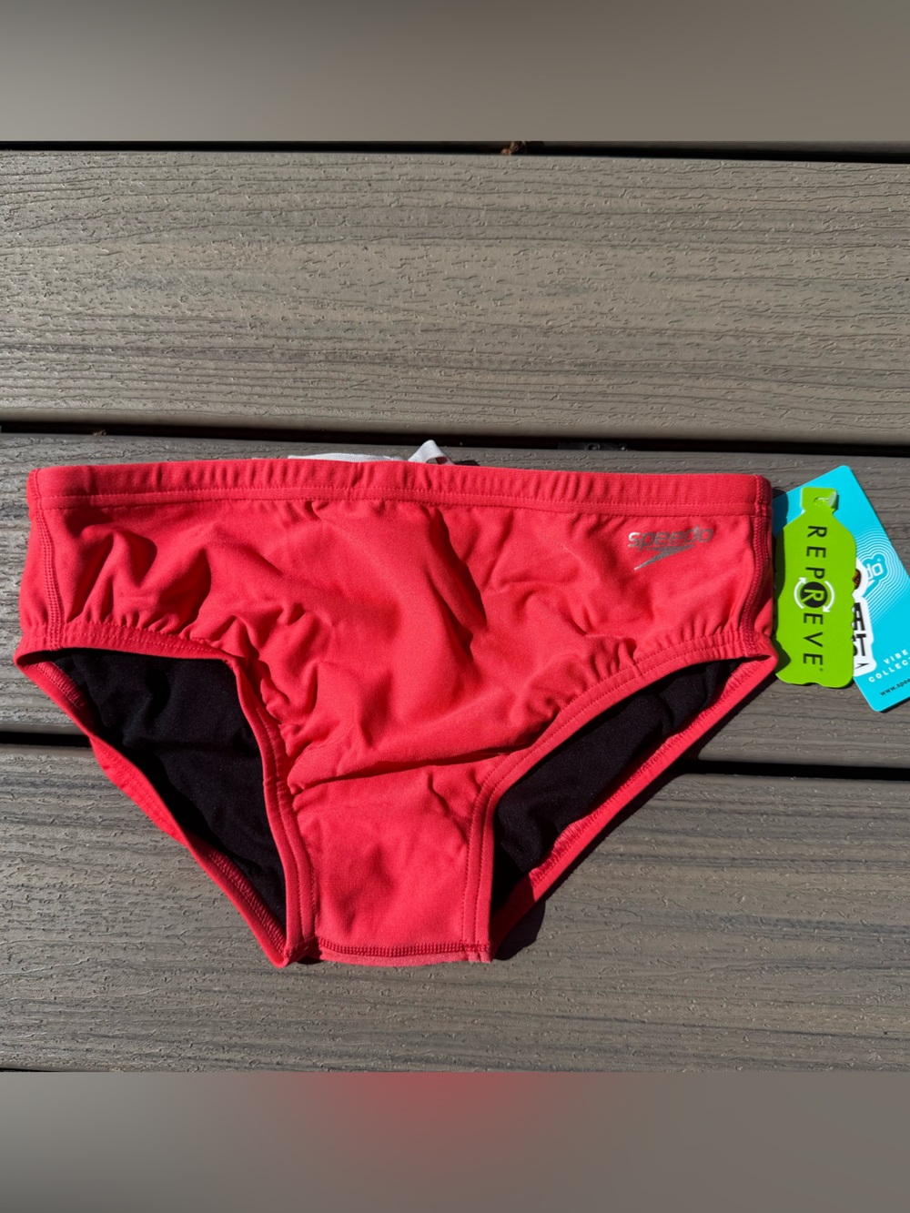 Men’s Speedo Vibe Collection Swim Brief sz 32.  Post It Pink color